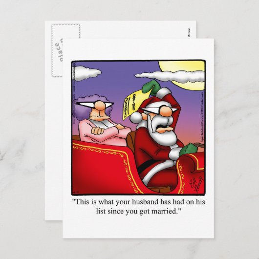 Grappig kerstHumor Briefkaart (Voorkant / Achterkant)