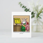 Grappig kerstHumor Briefkaart (Staand voorkant)