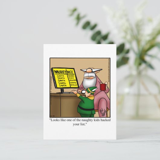Grappig kerstHumor Briefkaart (Staand voorkant)
