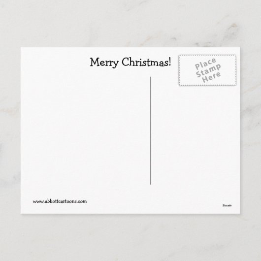 Grappig kerstHumor Briefkaart (Achterkant)