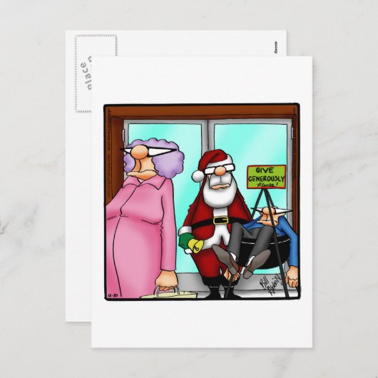 Grappig kerstHumor Briefkaart (Voorkant / Achterkant)