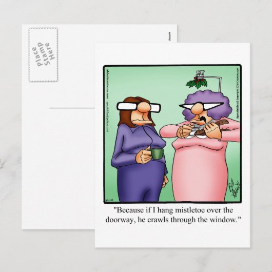 Grappig kerstHumor Briefkaart (Voorkant / Achterkant)