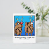 Grappig kerstHumor Briefkaart (Staand voorkant)