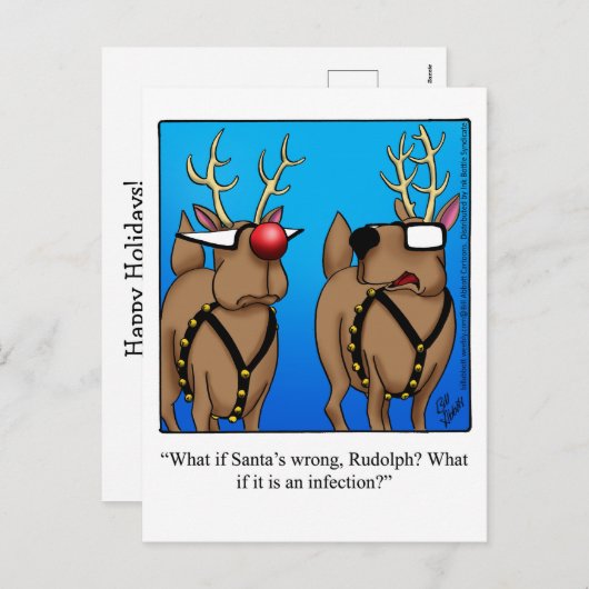 Grappig kerstHumor Briefkaart (Voorkant / Achterkant)