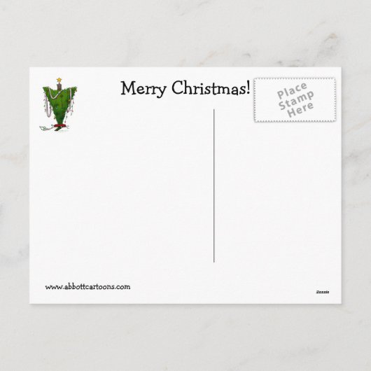 Grappig kerstHumor Briefkaart (Achterkant)