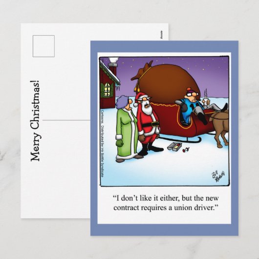 Grappig kerstHumor Briefkaart (Voorkant / Achterkant)