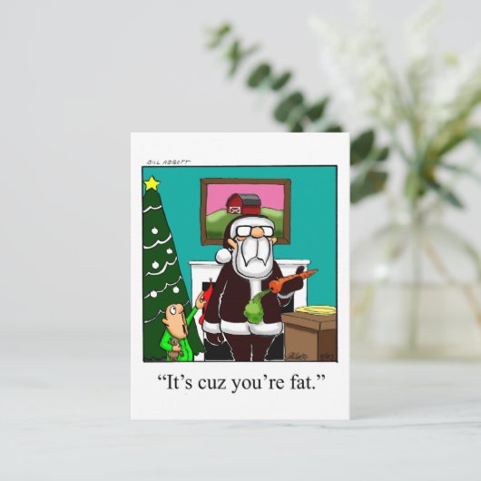 Grappig kerstHumor Briefkaart (Staand voorkant)