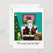 Grappig kerstHumor Briefkaart (Voorkant / Achterkant)