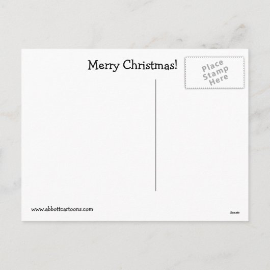 Grappig kerstHumor Briefkaart (Achterkant)