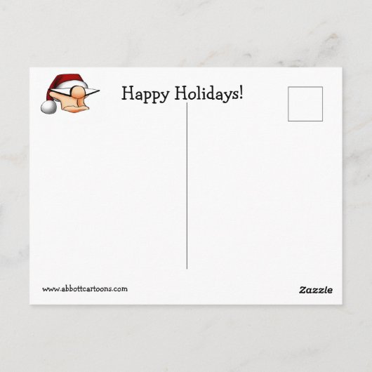 Grappig kerstHumor Briefkaart (Achterkant)