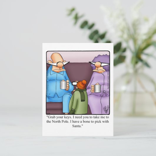 Grappig kerstHumor Briefkaart (Staand voorkant)