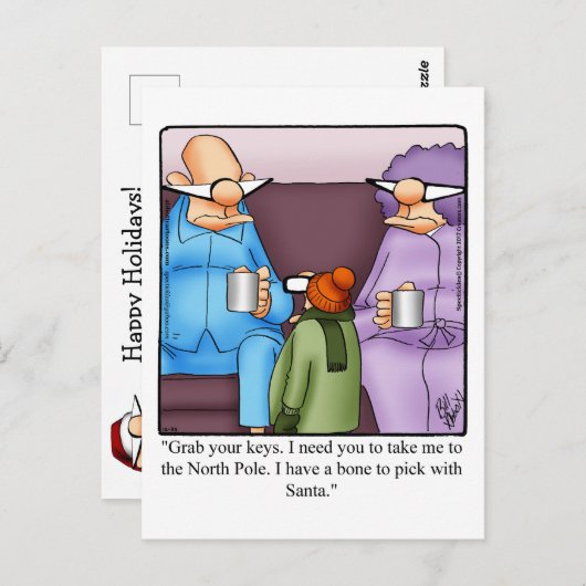 Grappig kerstHumor Briefkaart (Voorkant / Achterkant)