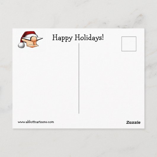 Grappig kerstHumor Briefkaart (Achterkant)