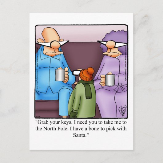 Grappig kerstHumor Briefkaart (Voorkant)