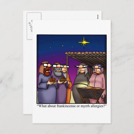 Grappig kerstHumor Briefkaart (Voorkant / Achterkant)