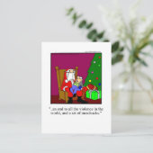 Grappig kerstHumor Briefkaart (Staand voorkant)