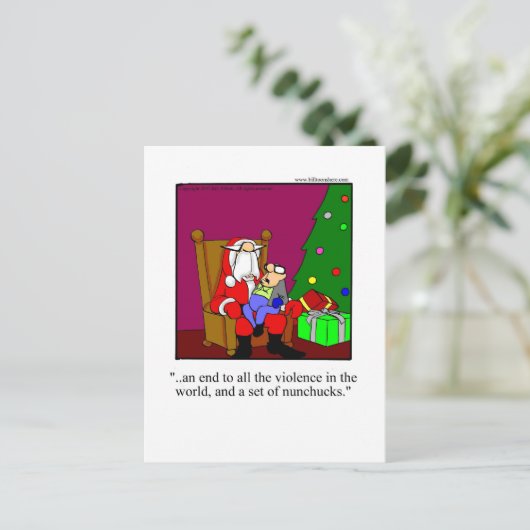 Grappig kerstHumor Briefkaart (Staand voorkant)