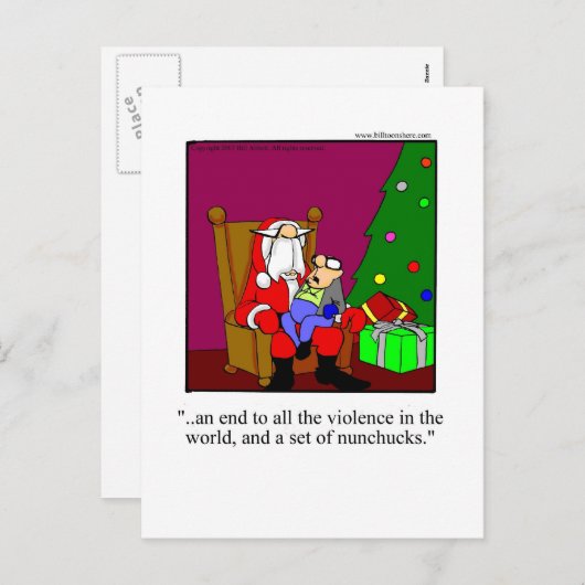 Grappig kerstHumor Briefkaart (Voorkant / Achterkant)