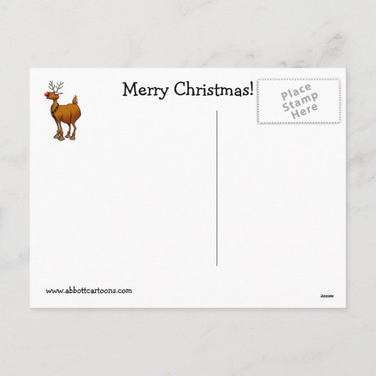 Grappig kerstHumor Briefkaart (Achterkant)