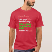 Grappig kerstHumor Naughty Nice T-shirt (Voorkant)