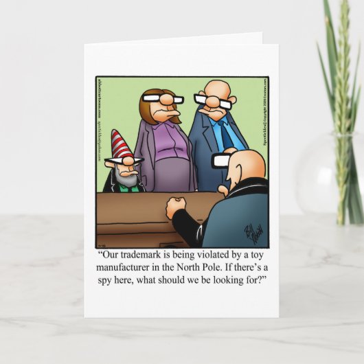 Grappig kerstHumor Wenskaart Feestdagen Kaart (Voorkant)