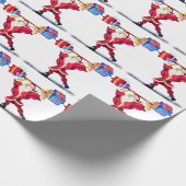 Grappig Kerstinpakpapier Fit Kerstman met Gift Cadeaupapier (Hoek)