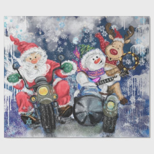 Grappig kerstinpakpapier Happy Best Friends Cadeaupapier