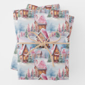 Grappig kerstinpakpapier ontwerp inpakpapier vel (In situ)