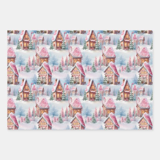 Grappig kerstinpakpapier ontwerp inpakpapier vel (Voorkant)