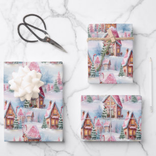 Grappig kerstinpakpapier ontwerp inpakpapier vel