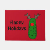 Grappig kerstkaarskunst deurmat (Voorkant)