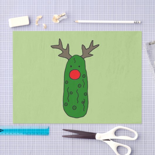 Grappig kerstkaarskunst tissuepapier (Craft)