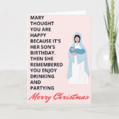 Grappig kerstkaartje met citaat kaart (Voorkant)