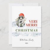 Grappig kerstkaartje met kerkvakantie feestdagenkaart (Voorkant)