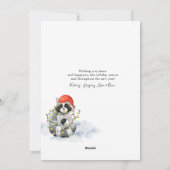 Grappig kerstkaartje met kerkvakantie feestdagenkaart (Achterkant)