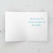 Grappig kerstkaartje met rendiertje en kerstman feestdagen kaart (Binnen)