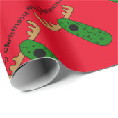 Grappig kerstkaartje Moose Cartoon Cadeaupapier (Rol Hoek)