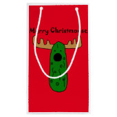 Grappig kerstkaartje Moose Cartoon Klein Cadeauzakje (Achterkant)