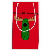 Grappig kerstkaartje Moose Cartoon Klein Cadeauzakje (Voorkant)