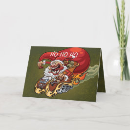 Grappig kerstkaartje Red Hot Santa Feestdagen Kaart
