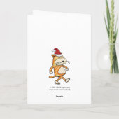 Grappig kerstkaartje: Santa Stuck Feestdagen Kaart (Achterkant)