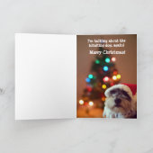 Grappig kerstkaartje van een Hondenliefhebber Kaart (Binnen)