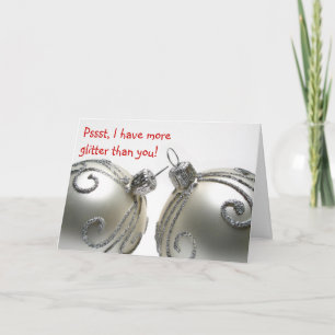 Grappig kerstkaartje voor ballen feestdagen kaart