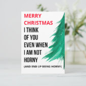 Grappig kerstkaartje voor hem en haar bedankkaart (Staand voorkant)