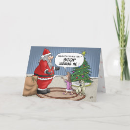 Grappig kerstkaartjes: Stop met oordelen Feestdagen Kaart