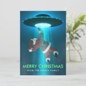 Grappig kerstkaartjes | Vakantiekaarten | Santa UF Feestdagenkaart (Staand voorkant)