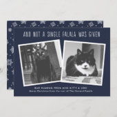 Grappig kerstkaartjes voor eigenaars van Naughty P Feestdagenkaart (Voorkant / Achterkant)