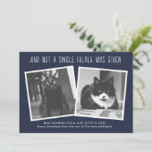 Grappig kerstkaartjes voor eigenaars van Naughty P Feestdagenkaart (Staand voorkant)