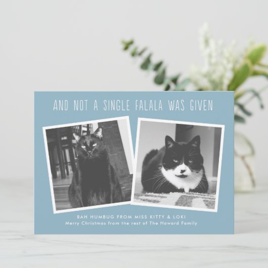 Grappig kerstkaartjes voor eigenaars van Naughty P Feestdagenkaart (Staand voorkant)