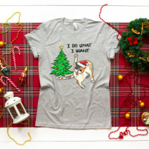 Grappig kerstkat doe wat ik wil t-shirt